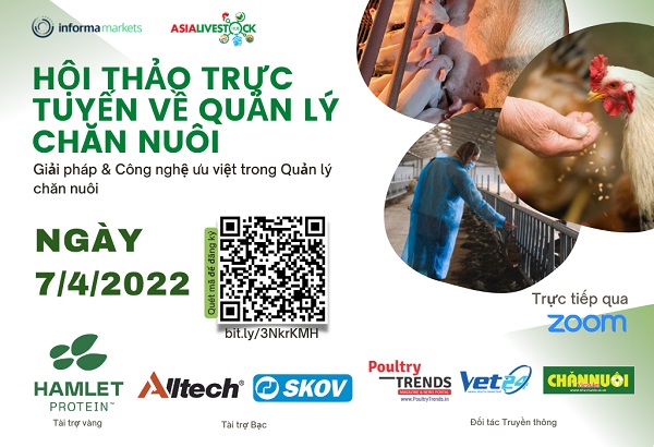 Thư mời tham dự hội thảo trực tuyến công nghệ chăn nuôi 2022