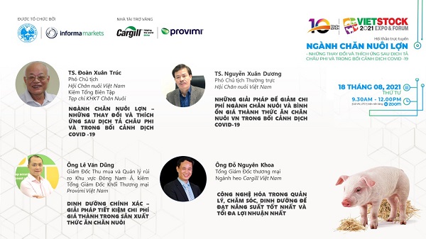 Thư mời tham dự Hội thảo trực tuyến ngành chăn nuôi lợn cùng Hội Chăn nuôi Việt Nam