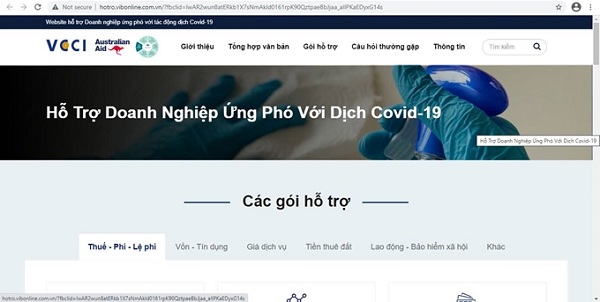 Giới thiệu website hỗ trợ doanh nghiệp vượt qua Covid-19