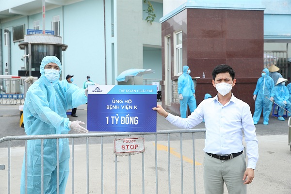 Tập đoàn Hòa Phát tiếp tục ủng hộ 3 tỷ đồng hỗ trợ công tác phòng chống dịch Covid-19